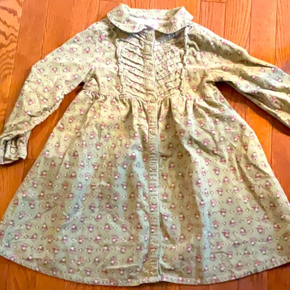 Gymboree Other - Green corduroy dress